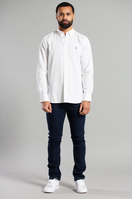 White 2 Pack Cotton Long Sleeve Oxford Shirt - Image 4