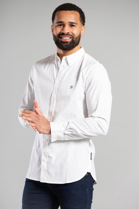 White 2 Pack Cotton Long Sleeve Oxford Shirt - Image 5