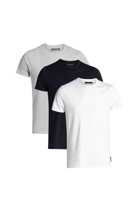 White 3 Pack Cotton Crew Neck Short Sleeve T-Shirts - Image 1