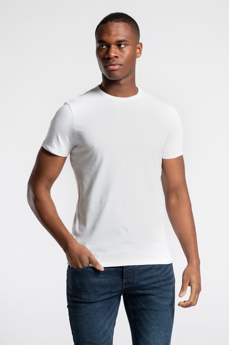 White 3 Pack Cotton Crew Neck Short Sleeve T-Shirts - Image 6