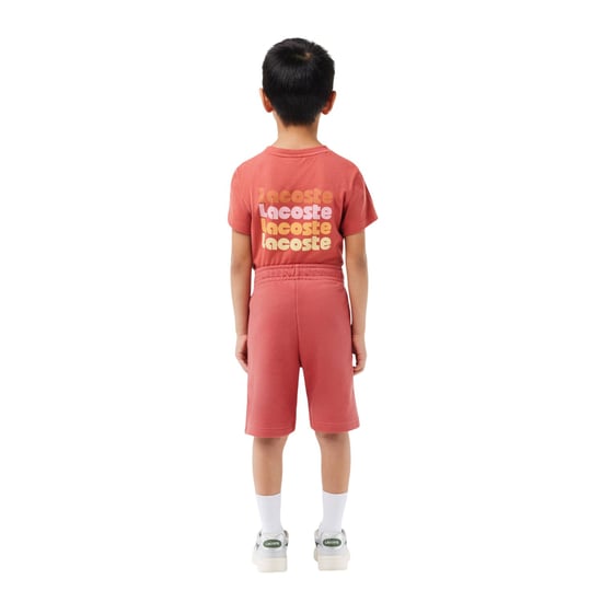 Lacoste Korte broek met fleeceprint voor kinderen (Rood) - Image 4