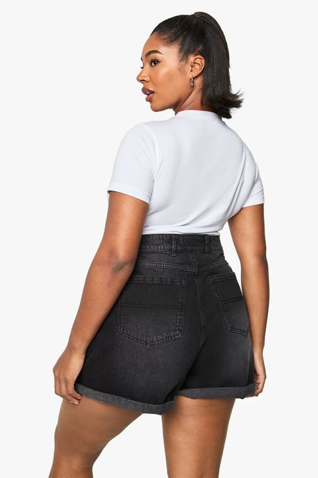 Plus Denim Mom Short - Image 2