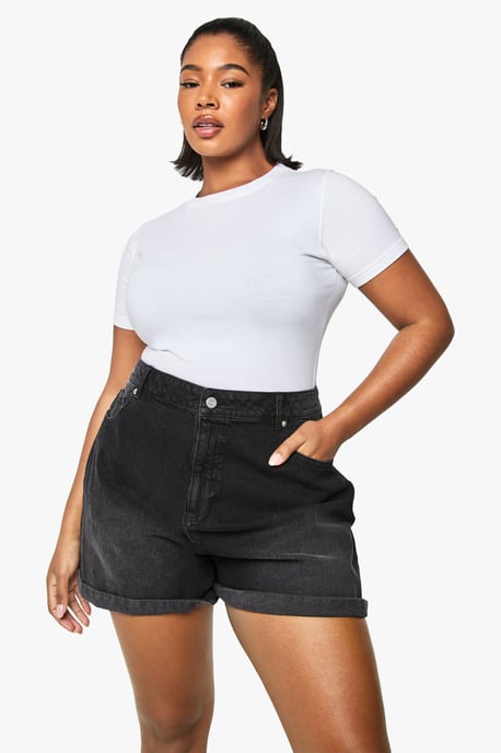 Plus Denim Mom Short - Image 3