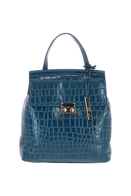Croc Print Real Leather Backpack - Image 1
