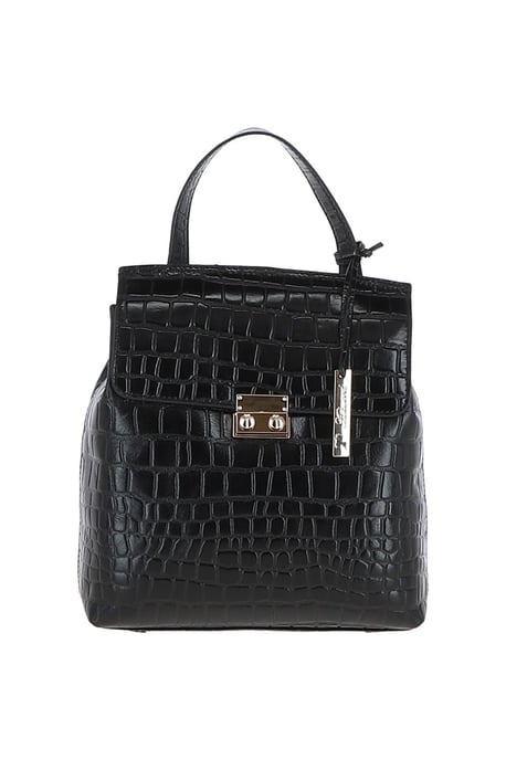Croc Print Real Leather Backpack - Image 1