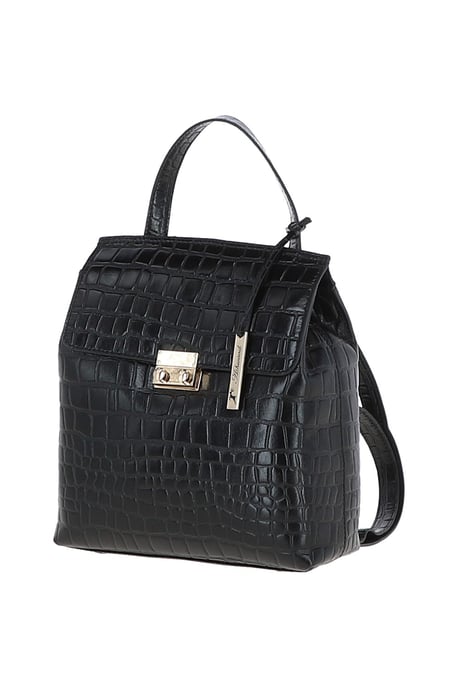 Croc Print Real Leather Backpack - Image 2