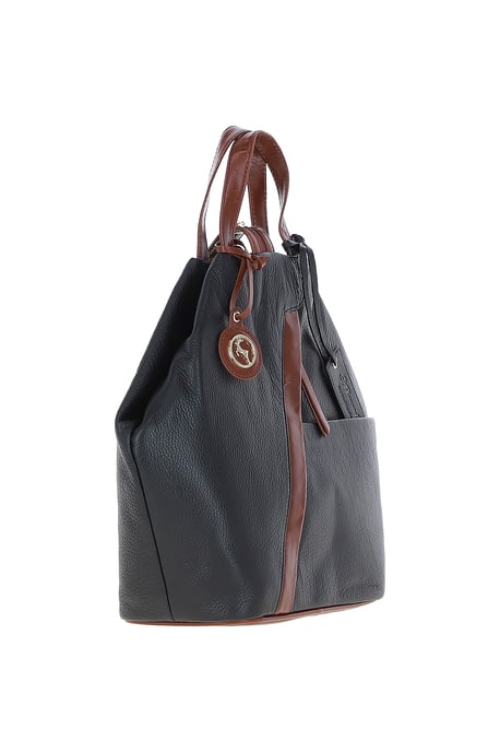 'Lydia' Convertible Real Leather Tote Backpack - Image 4