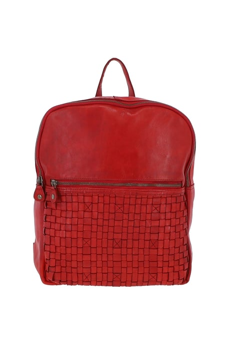 'Senza Tempo' Woven Leather Vintage Wash Backpack - Image 1