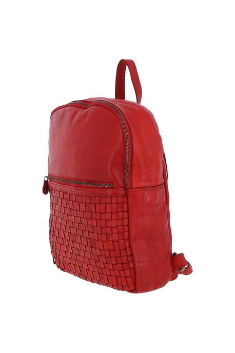 'Senza Tempo' Woven Leather Vintage Wash Backpack - Image 2