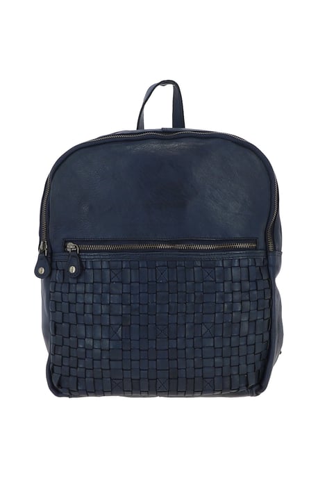 'Senza Tempo' Woven Leather Vintage Wash Backpack - Image 1