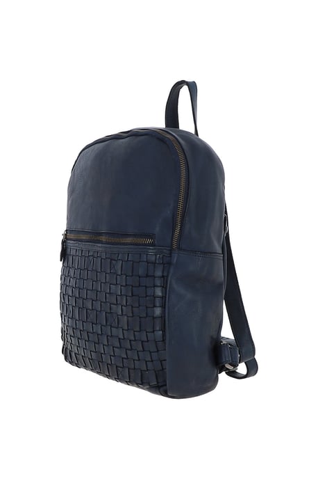 'Senza Tempo' Woven Leather Vintage Wash Backpack - Image 2