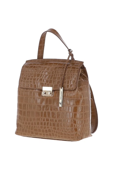 Croc Print Real Leather Backpack - Image 2