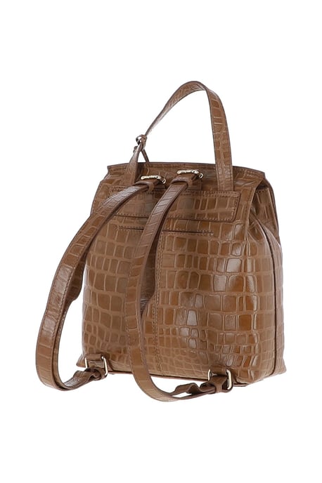 Croc Print Real Leather Backpack - Image 3