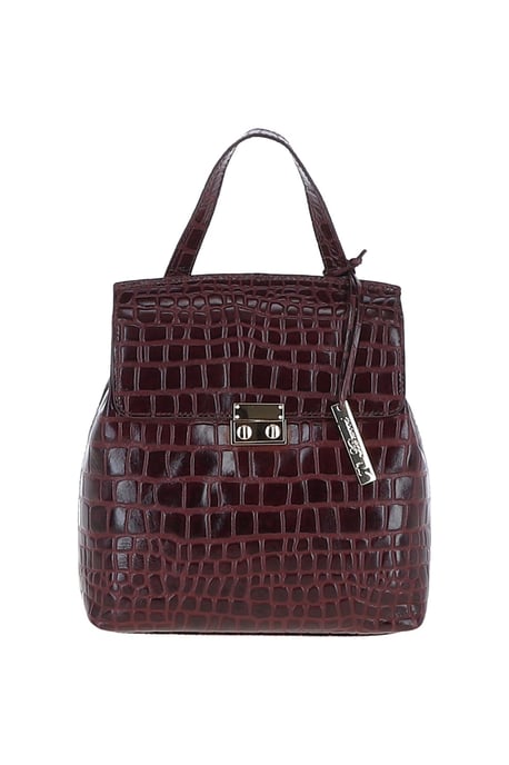 Croc Print Real Leather Backpack - Image 1