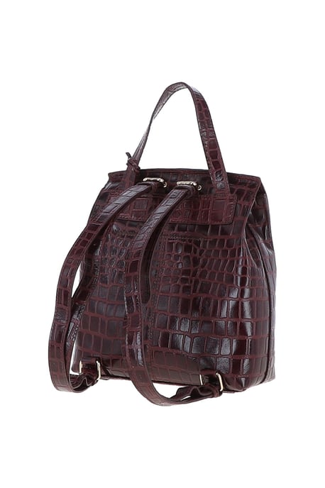 Croc Print Real Leather Backpack - Image 3