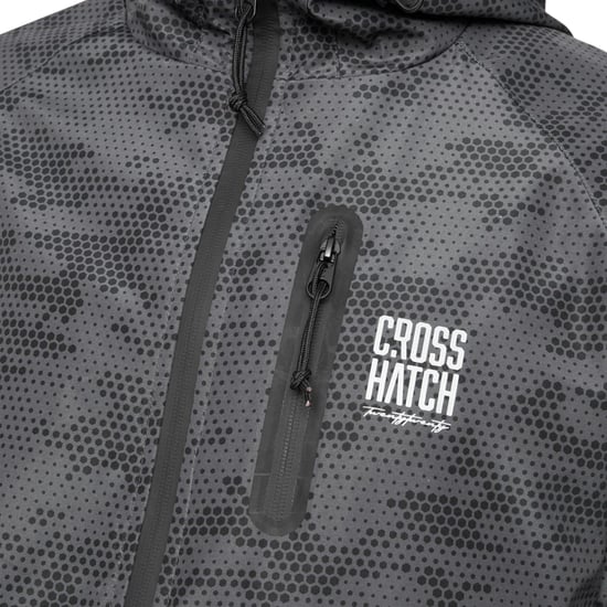 Crosshatch Heren Janscore jas met all-over print (Grijs) - Image 3