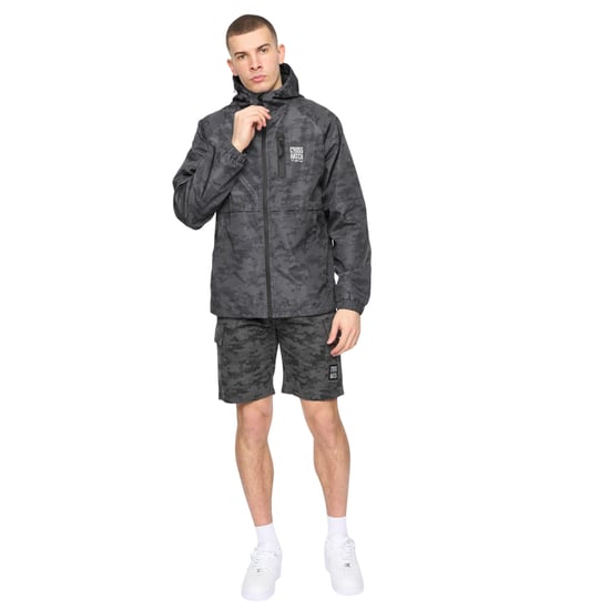 Crosshatch Heren Janscore jas met all-over print (Grijs) - Image 5