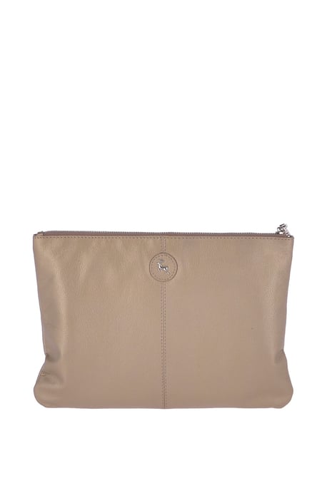 Real Leather Large Studded Clutch Bag - Image 4