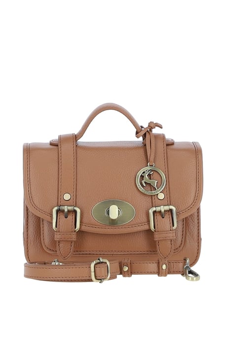 Stylish Real Leather Medium Satchel Bag - Image 1