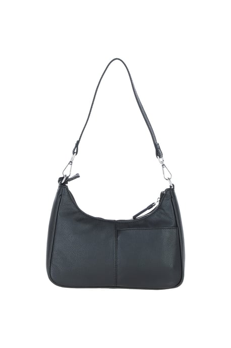 Real Leather Shoulder Bag with Detachable Crossbody Strap - Image 3