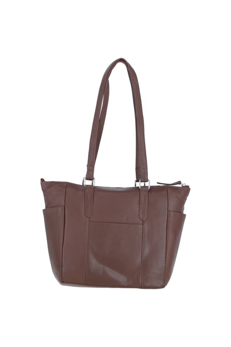 'Oxford' Elegant Real Leather Tote Bag - Image 4