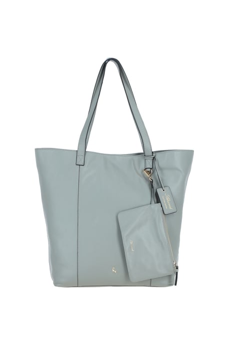 'Serela' Real Leather Shoulder Bag with Detachable Pouch - Image 1