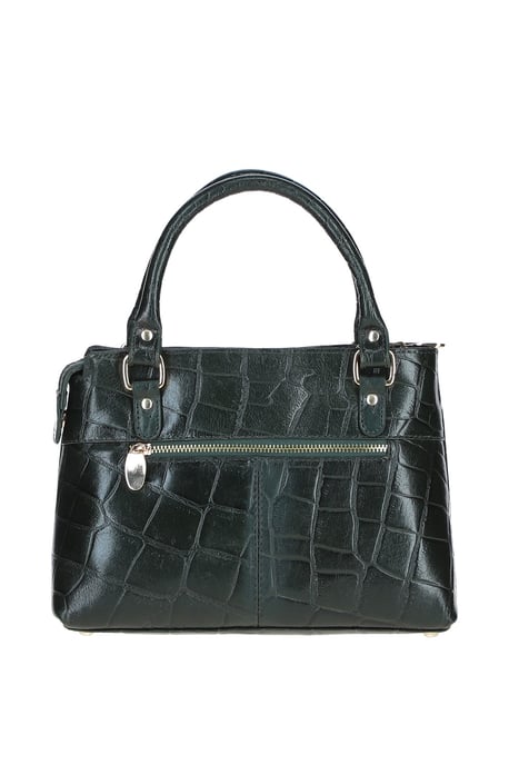 Croc Finish Real Leather Tote Bag - Image 3