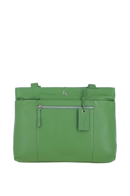 'Newport' Real Leather Multi-Pocket Shoulder Bag - Image 1