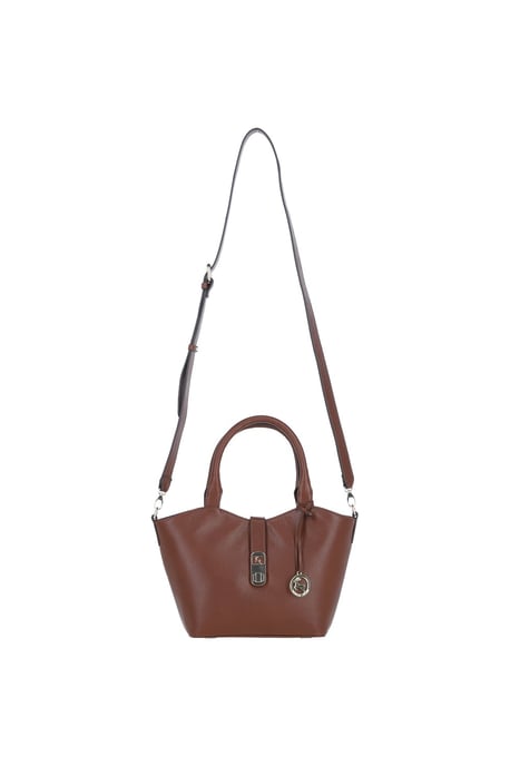 'Maristella' Real Leather Handbag with Detachable Crossbody Strap - Image 2