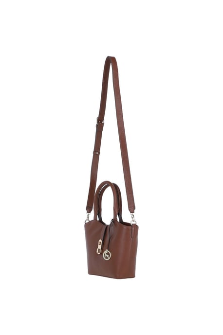 'Maristella' Real Leather Handbag with Detachable Crossbody Strap - Image 3