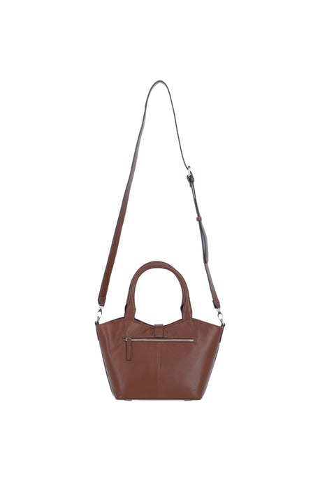 'Maristella' Real Leather Handbag with Detachable Crossbody Strap - Image 4