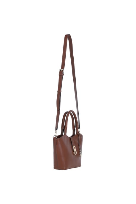 'Maristella' Real Leather Handbag with Detachable Crossbody Strap - Image 5