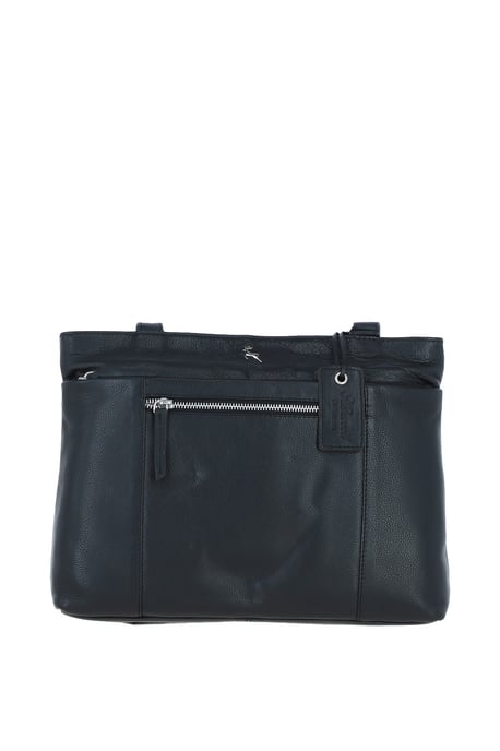 'Newport' Real Leather Multi-Pocket Shoulder Bag - Image 1