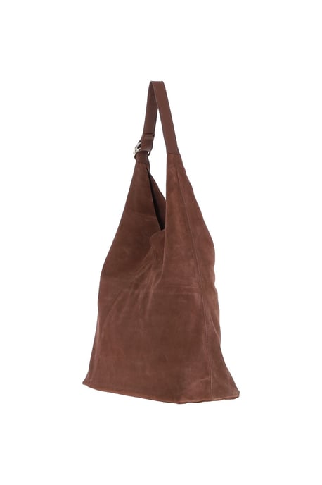 'Tocco di Lusso' Leather Brown Suede Bag - Image 2