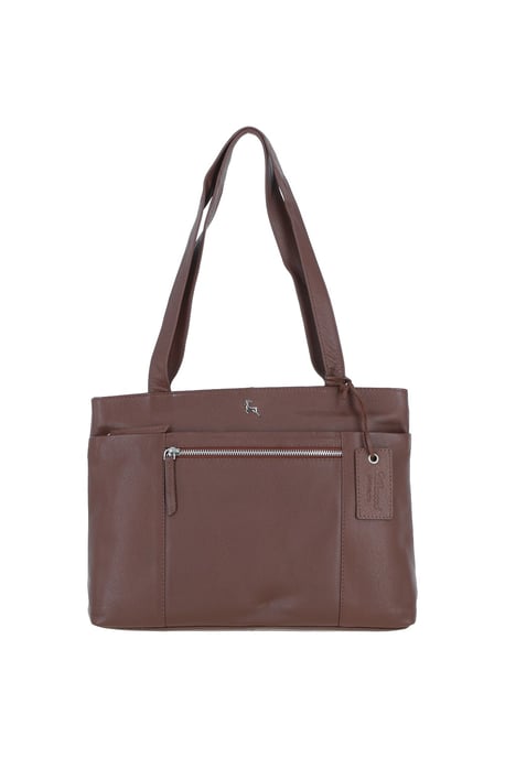 'Newport' Real Leather Multi-Pocket Shoulder Bag - Image 2