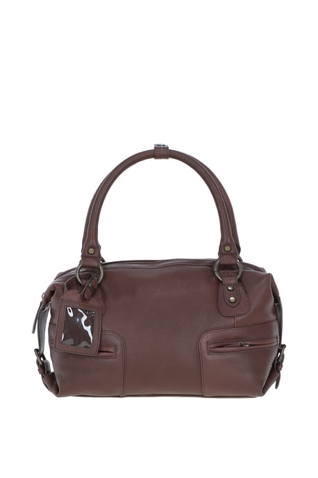 'Avanguardia in Cuoio' Classic Leather Barrel Bag - Image 1