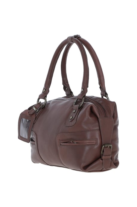 'Avanguardia in Cuoio' Classic Leather Barrel Bag - Image 2