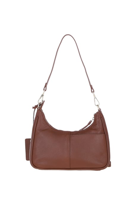 Real Leather Shoulder Bag with Detachable Crossbody Strap - Image 3
