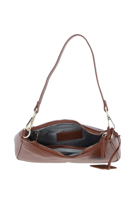 Real Leather Shoulder Bag with Detachable Crossbody Strap - Image 4