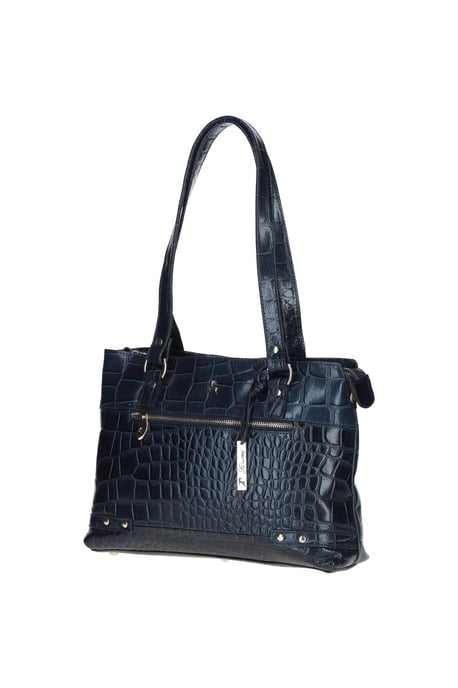 'Velutto Eleganza' Zip Mid Section Real Leather Shoulder Bag - Image 2