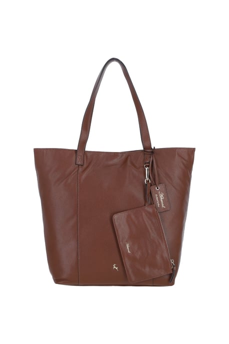 'Serela' Real Leather Shoulder Bag with Detachable Pouch - Image 1