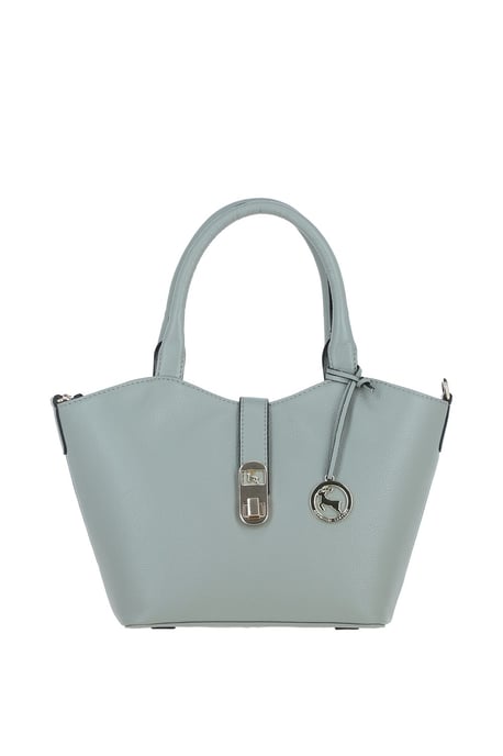 'Maristella' Real Leather Handbag with Detachable Crossbody Strap - Image 1