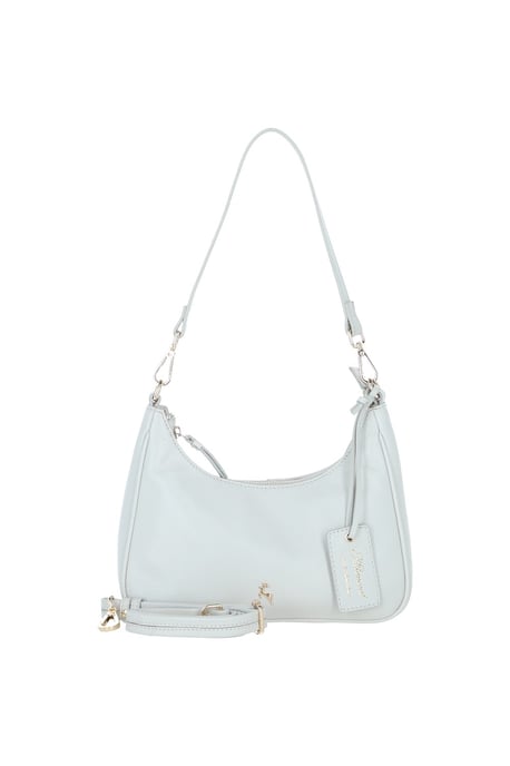 Real Leather Shoulder Bag with Detachable Crossbody Strap - Image 1