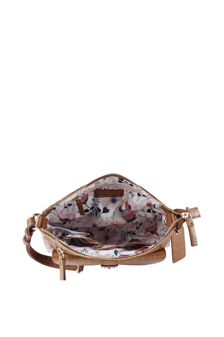 'Pretty' Croc Embossed Leather Shoulder Bag - Image 4