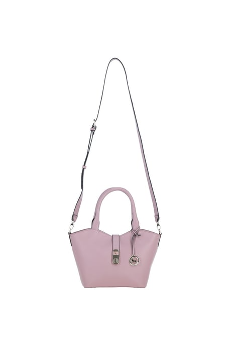 'Maristella' Real Leather Handbag with Detachable Crossbody Strap - Image 2