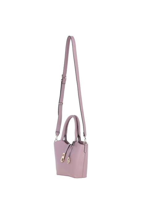 'Maristella' Real Leather Handbag with Detachable Crossbody Strap - Image 3