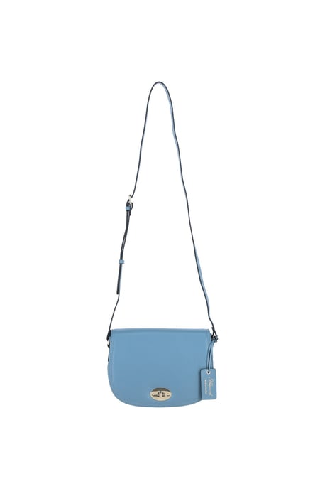 'Stellia' Real Leather Crossbody Bag with Twist Lock - Image 2