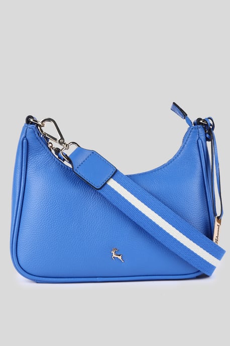 'Bella Toscana' Real Leather Crossbody Bag with Webbing Strap - Image 1