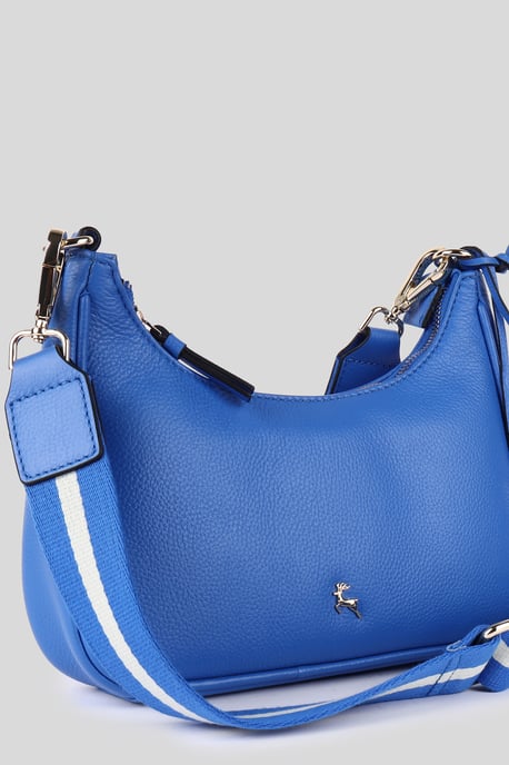 'Bella Toscana' Real Leather Crossbody Bag with Webbing Strap - Image 2
