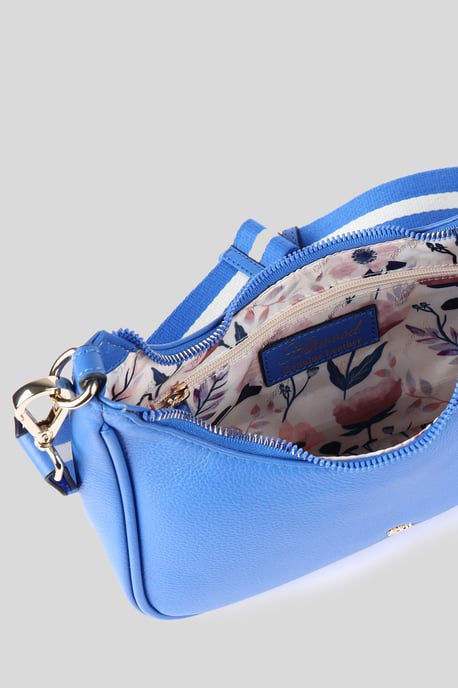 'Bella Toscana' Real Leather Crossbody Bag with Webbing Strap - Image 4